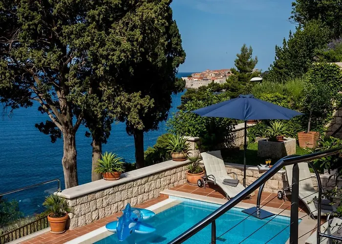 Luxury Beachfront Villa Dubrovnik Palace With Private Pool And Jacuzzi By The Beach In Dubrovnik